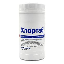 Самарово, Таблетированное дезинфицирующее средство Хлортаб, банка, 300 таблеток